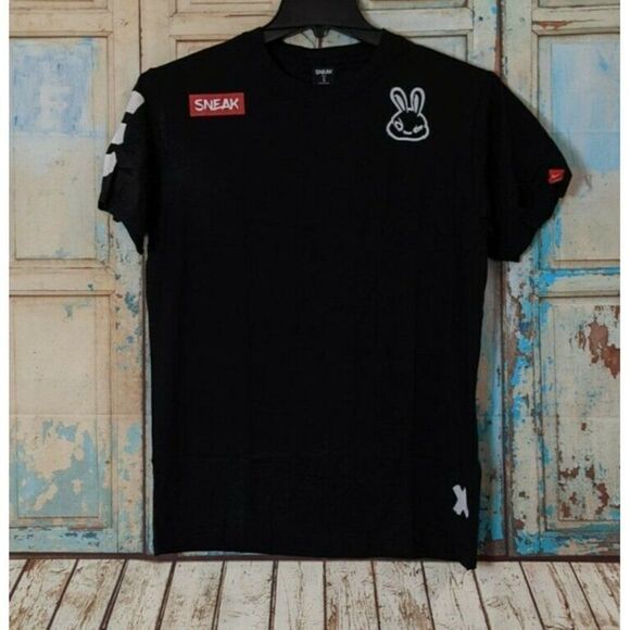 Sneak Energy Mens Size Small Black Crew Neck Short Sleeves Pullover T Shirt - Picture 1 of 6